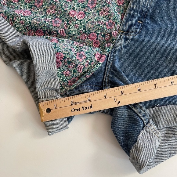 Customized Lee Jeans Shorts w/Studs Floral Appliqué Denim 30 - Picture 7 of 15